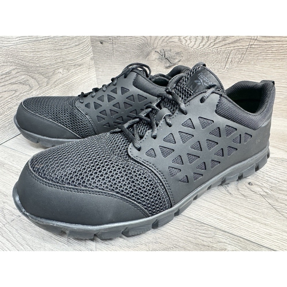 Reebok Sublite Cushion Work Safety Sneakers Composite Toe Memory Foam Mens 13 - Picture 2 of 9